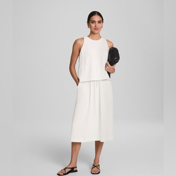 SPANX Cary On MIDI Skirt in Linen Size M - Picture 1 of 8